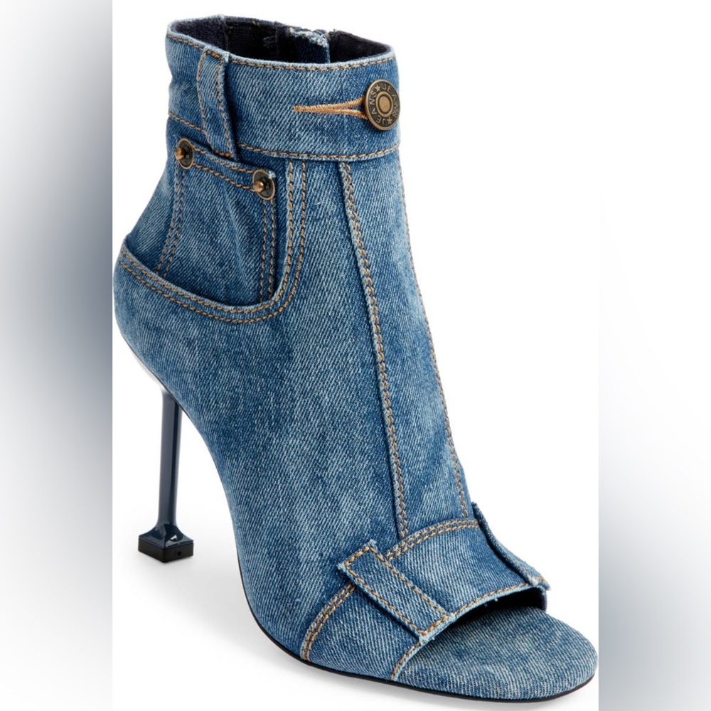 JEFFERY CAMPBELL, St8 Up Sandal (women) size 9 Blue Denim Width: M